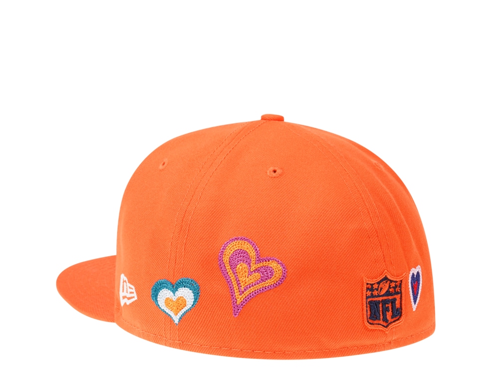New Era Denver Broncos Orange Chainstitchheart Edition 59Fifty Fitted Cap