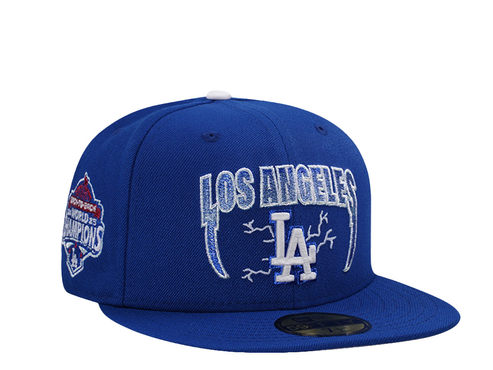 New Era Los Angeles Dodgers Back to Back World Champions Blue Prime Edition 59Fifty Fitted Cap