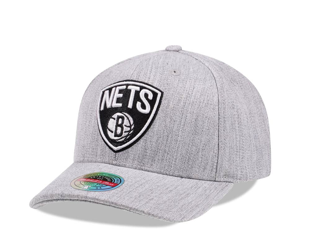 Mitchell & Ness Brooklyn Nets Heather Red Line Flex Snapback Cap