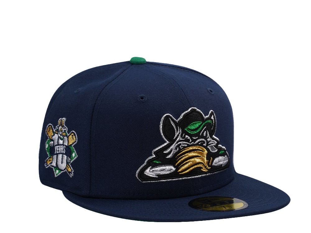 New Era Hartford Yard Goats 10th Anniversary Ocean Blue Prime Edition 59Fifty Fitted Cap