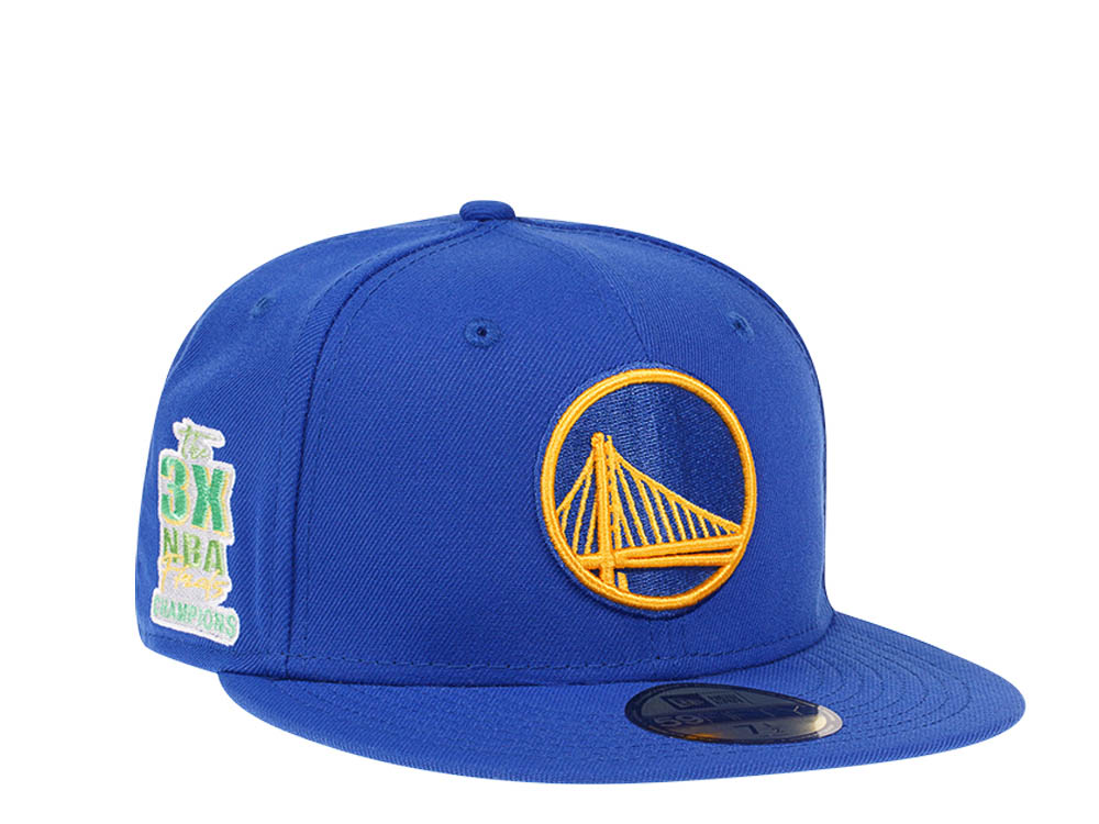 New Era Golden State Warriors Citruspop Patch The 3x NBA Finals Champions 59fifty Fitted Cap