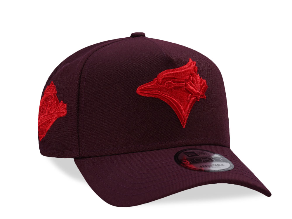 New Era Toronto Blue Jays 25th Anniversary Maroon Prime Edition 9Forty A Frame Snapback Cap
