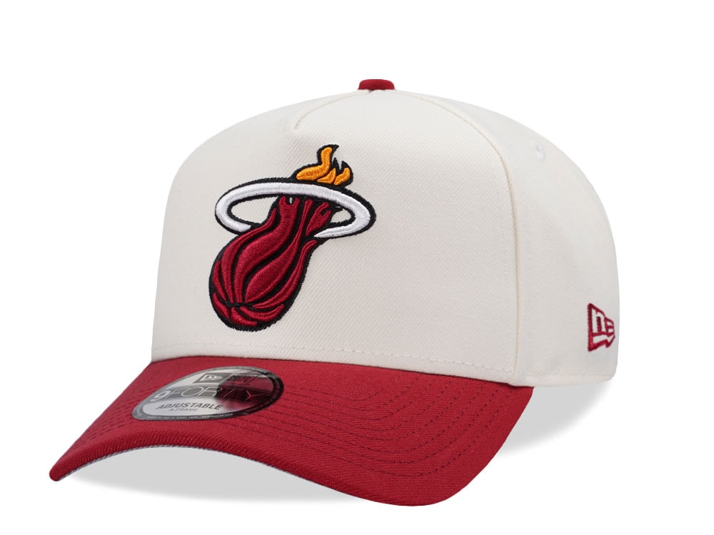 New Era Miami Heat Classic Chrome Two Tone Edition 9Forty A Frame Snapback Cap