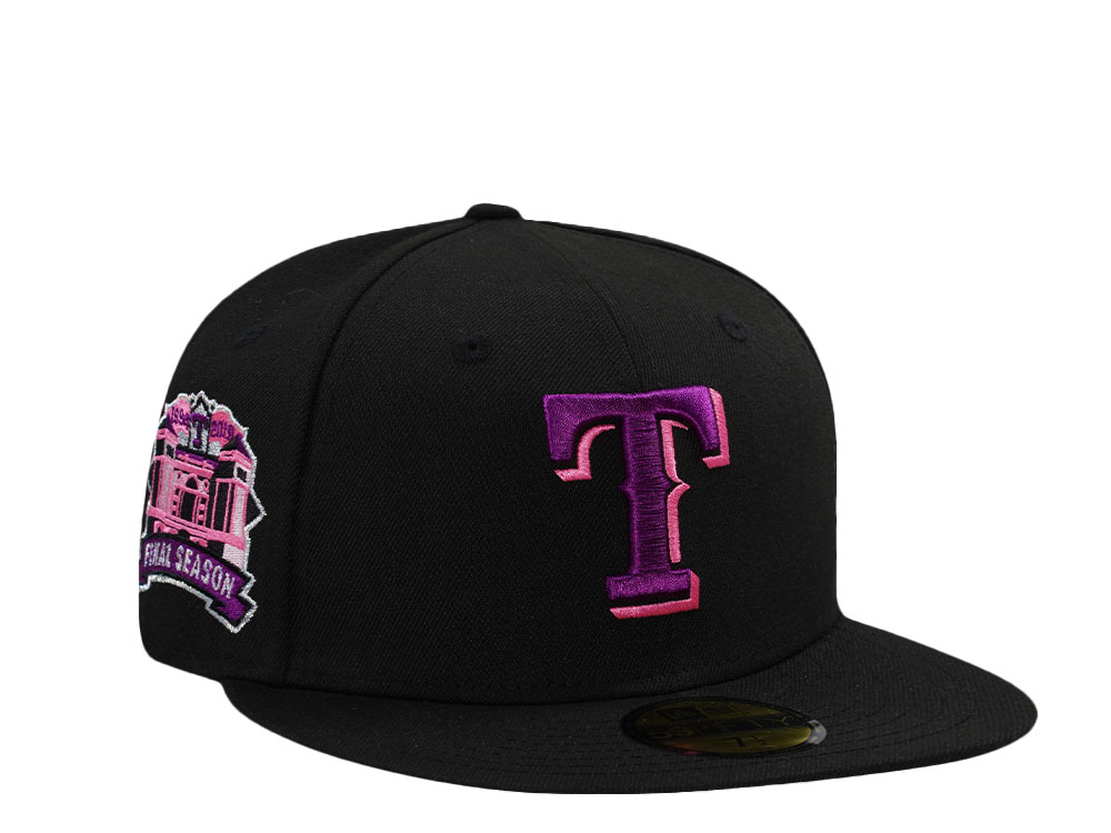New Era Texas Rangers Final Season Magenta Black Prime Edition 59Fifty Fitted Cap