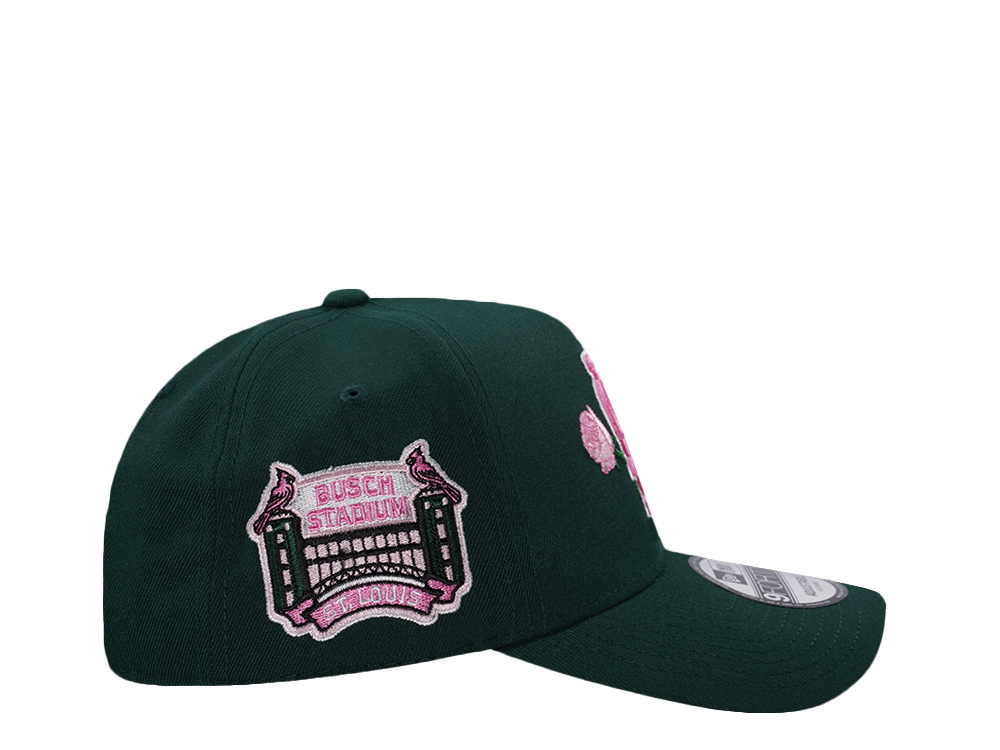 New Era St. Louis Cardinals Bush Stadium Dark Green Prime Edition 9Forty A Frame Snapback Cap