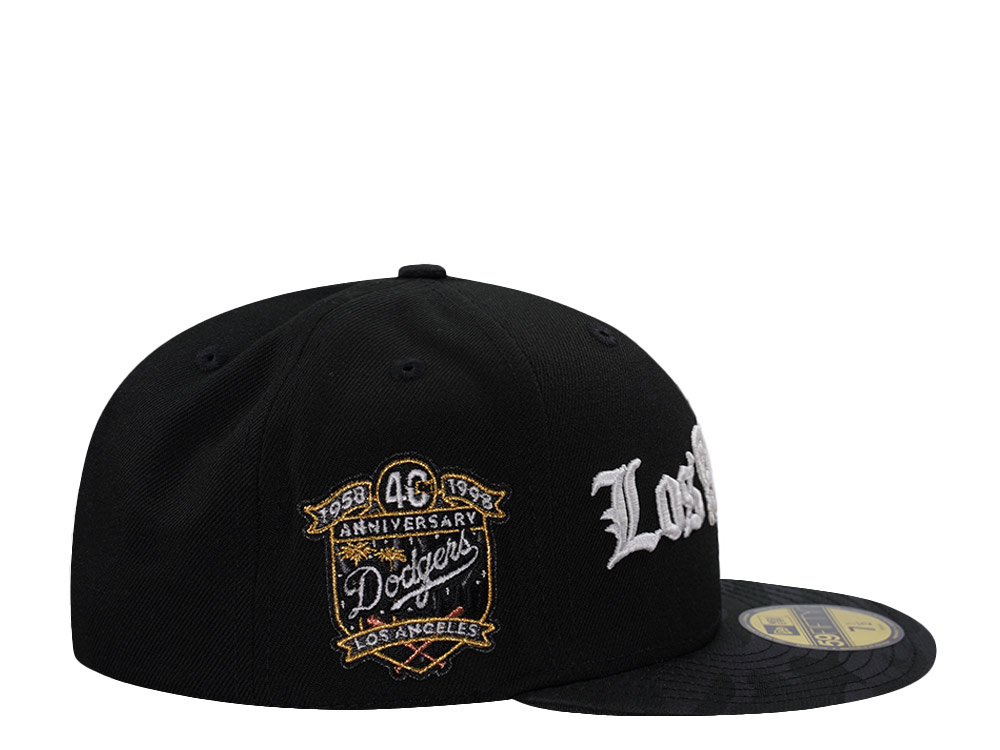 New Era Los Angeles Dodgers 40th Anniversary Black Two Tone Edition 59Fifty Fitted Cap