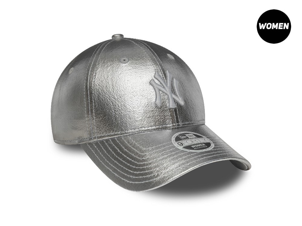 New Era New York Yankees Metallic Silver Womens 9Forty Strapback Cap