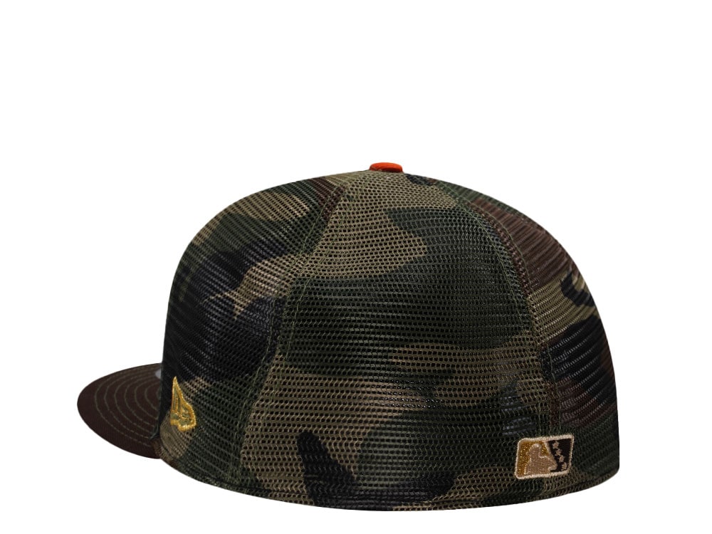 New Era Las Vegas Aviators 40th Anniversary Burnt Wood Prime Edition 59Fifty Trucker Fitted Cap