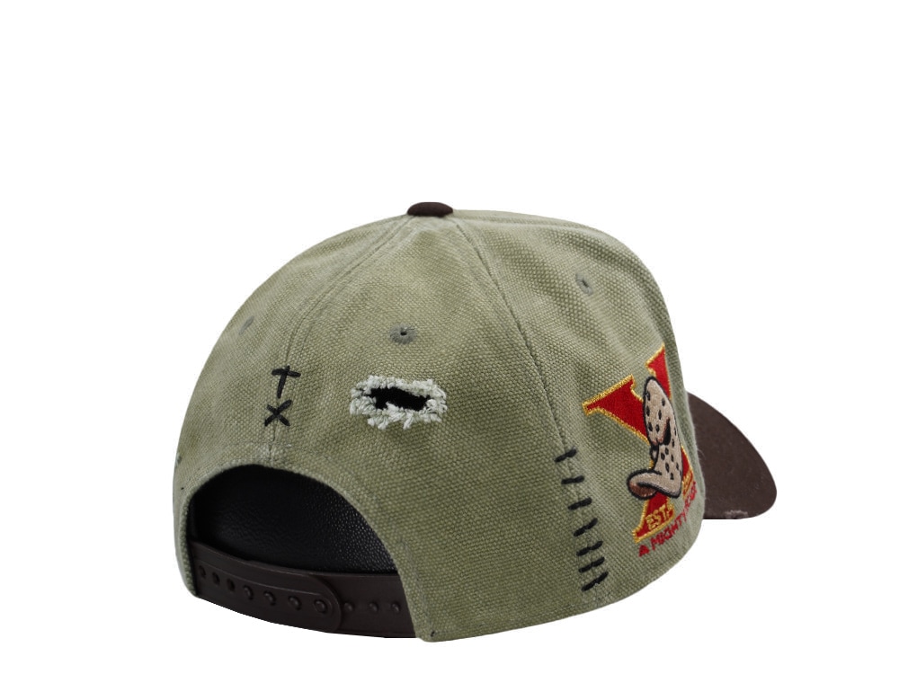 New Era Anaheim Ducks 10th Anniversary Washed Canvas Rifle Green Two Tone Edition 9Forty A Frame Snapback Cap