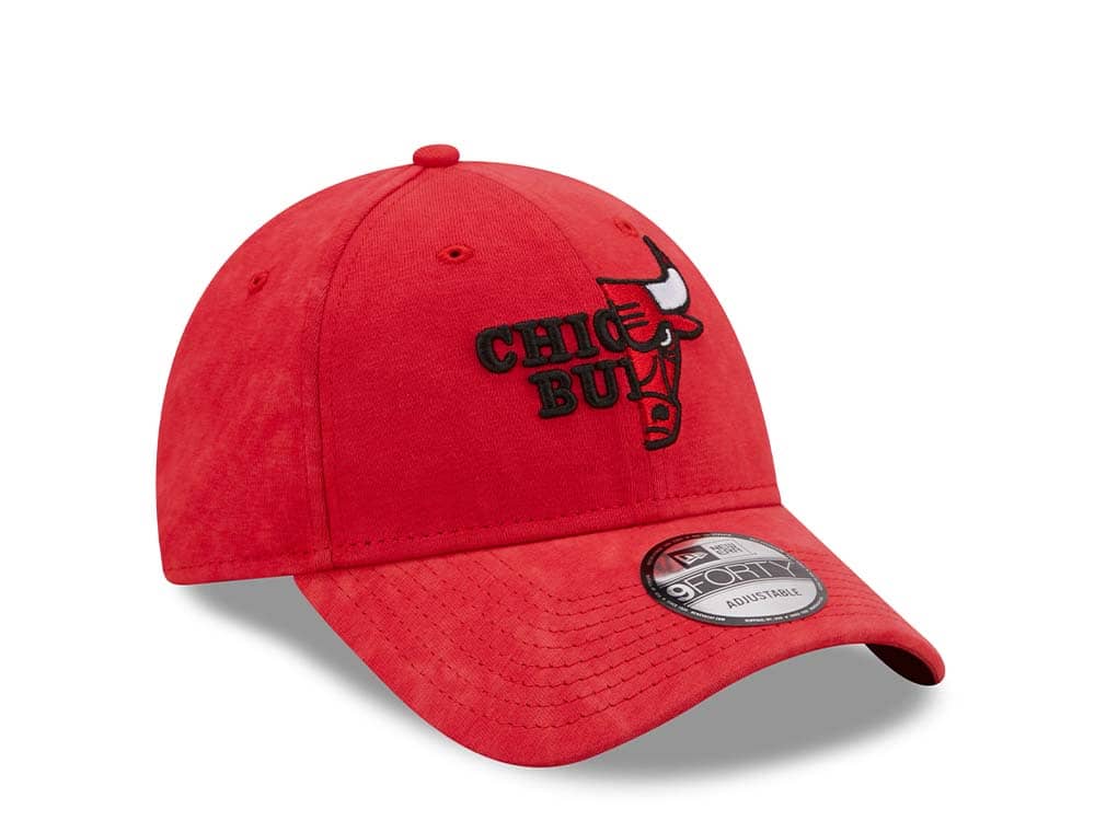 New Era Chicago Bulls Washed Pack Red Adjustable 9Forty Strapback Cap
