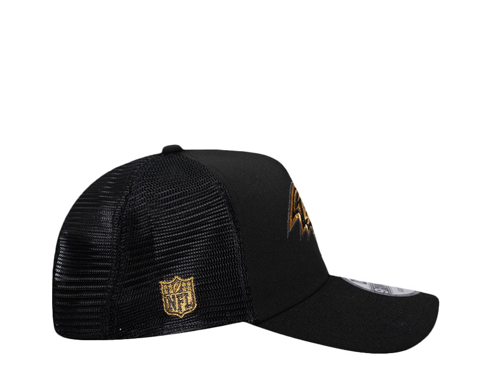 New Era Baltimore Ravens Black and Gold Classic Edition Trucker A Frame 9Forty Cap