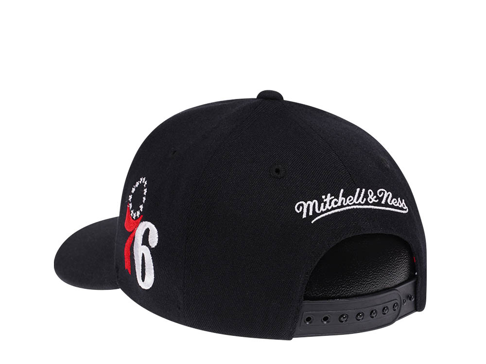 Mitchell & Ness Philadelphia 76Ers Team Ground Red Line Solid Flex Snapback Cap