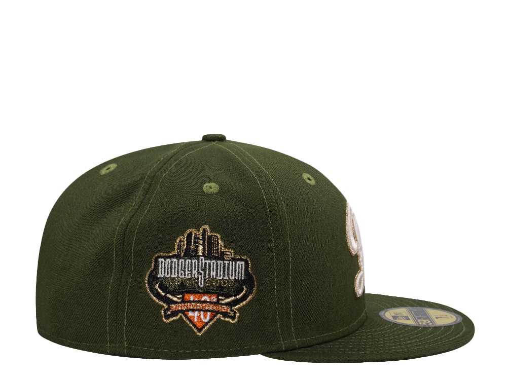 New Era Los Angeles Dodgers Stadium 40th Anniversary Olive Prime Edition 59Fifty Fitted Cap