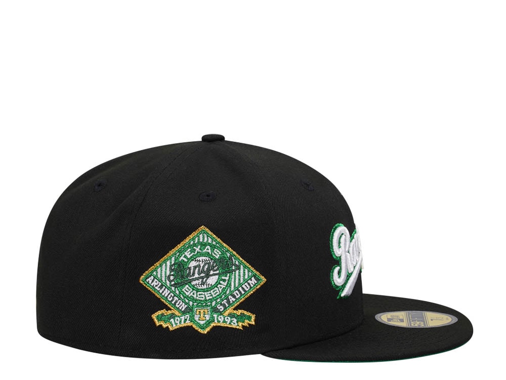 New Era Texas Rangers Arlington Stadium Black Dome Metallic Edition 59Fifty Fitted Cap