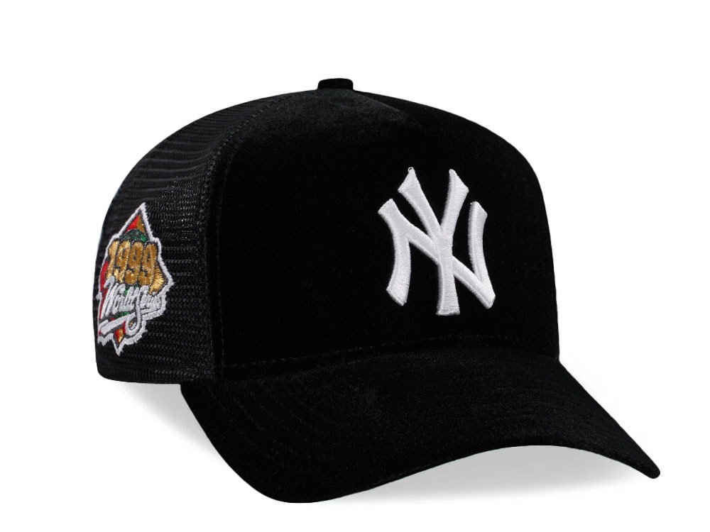 New Era New York Yankees World Series 1999 Black Velvet Trucker Edition 9Forty A Frame Snapback Cap