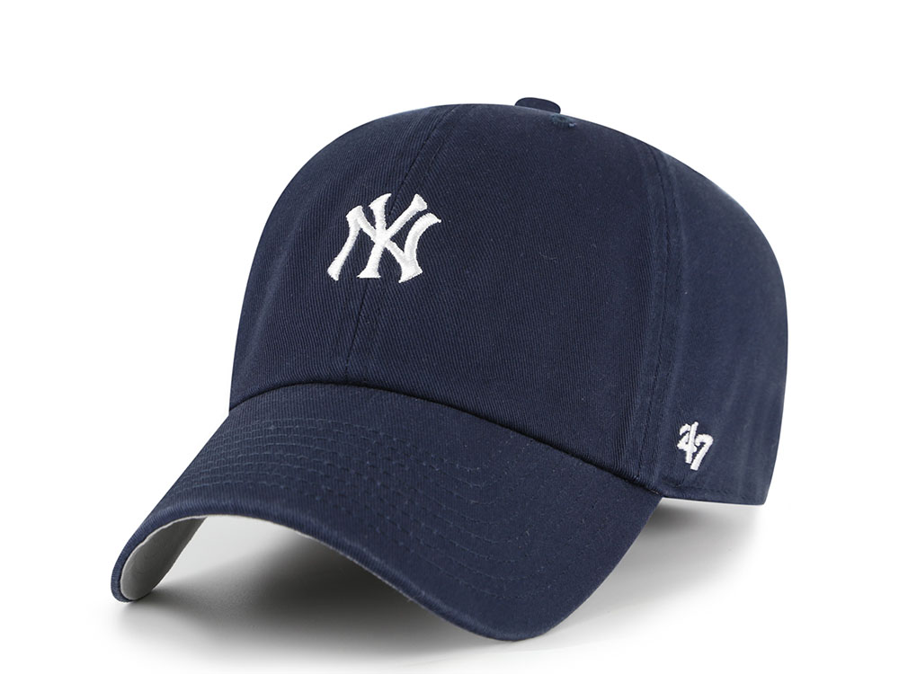 47 Brand New York Yankees Base Runner Navy Edition Clean Up Strapback Cap