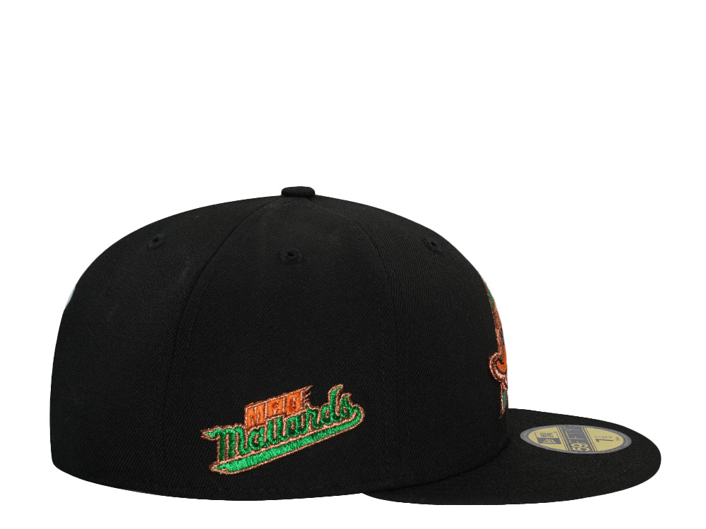 New Era Arkansas Mad Mallards Black Metallic Edition 59Fifty Fitted Cap
