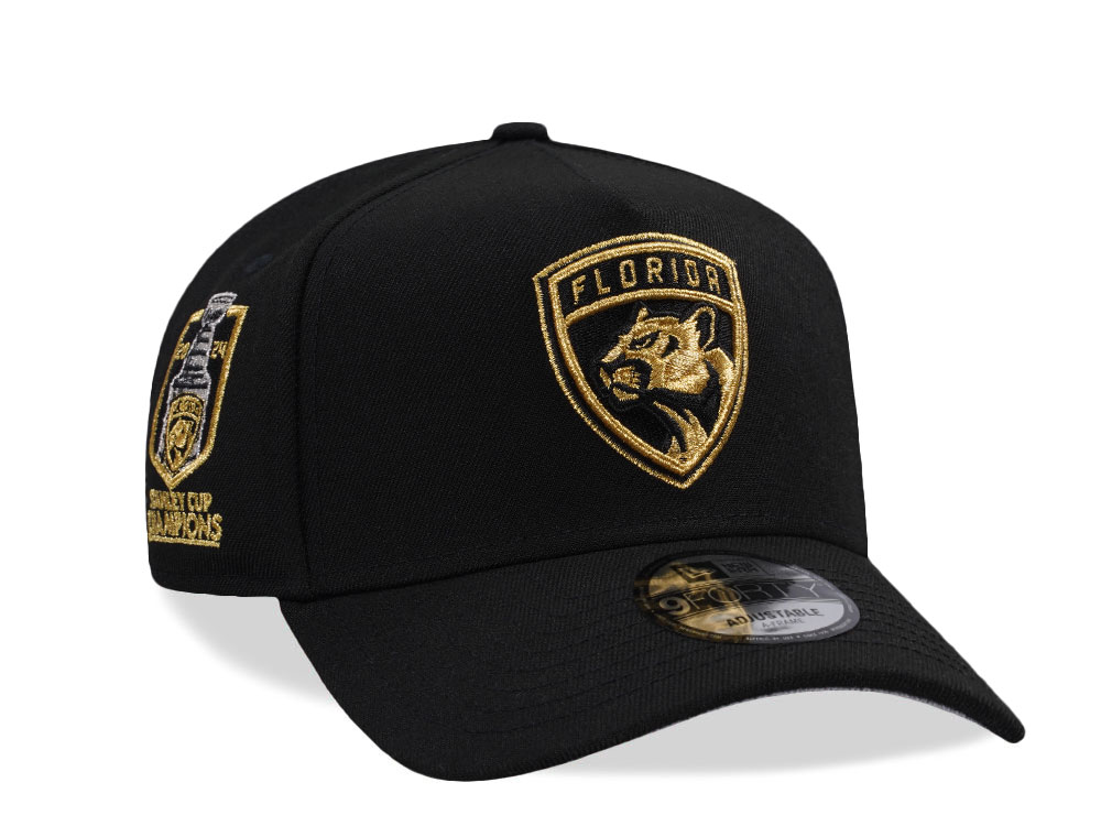New Era Florida Panthers Stanley Cup Champions 2024 Metallic Prime Edition 9Forty A Frame Snapback Cap
