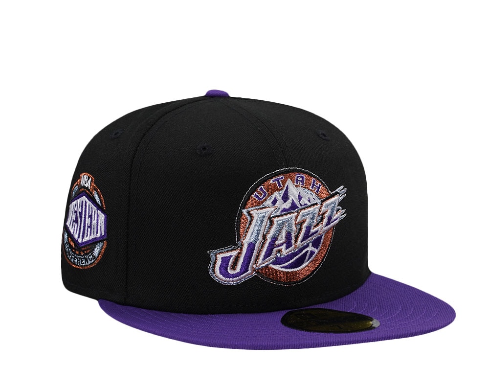 New Era Utah Jazz Western Conference Black Two Tone Edition 59Fifty Fitted Cap