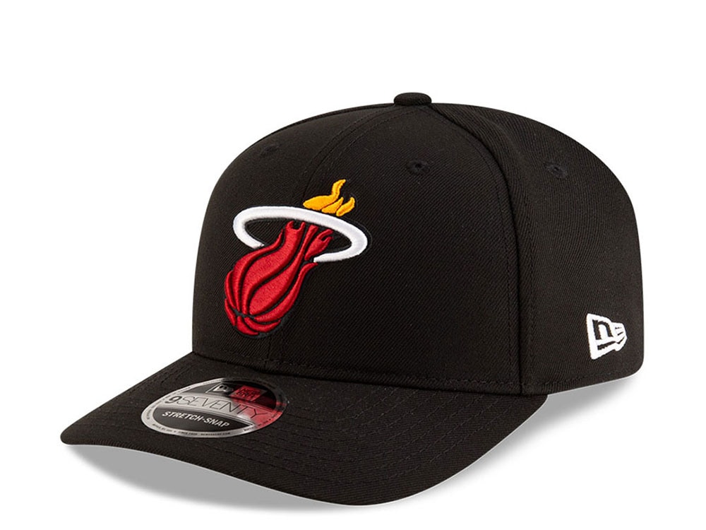 New Era Miami Heat NBA Team Black Edition 9Seventy Stretch Snapback Cap