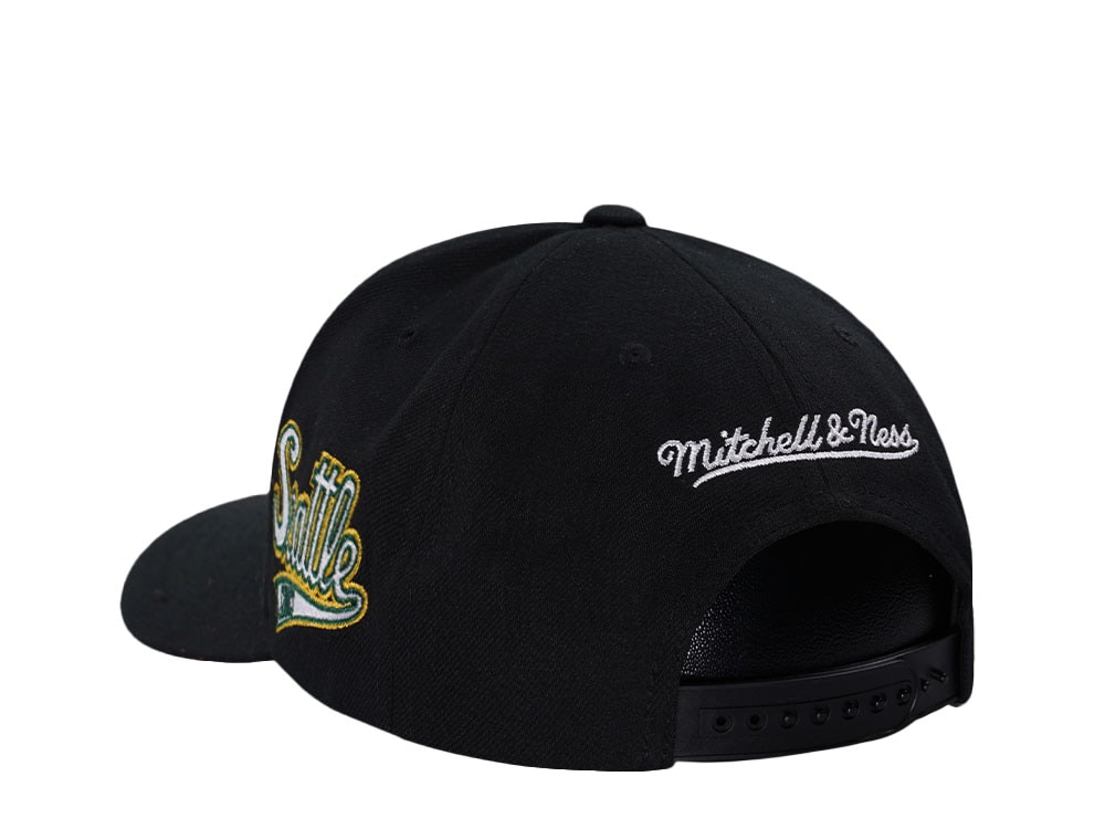 Mitchell & Ness Seattle Supersonics Hardwood Classic Pro Crown Fit Black Snapback Cap