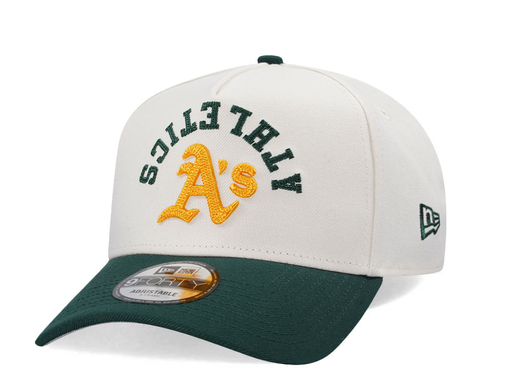 New Era Oakland Athletics Giants Script Chrome Two Tone Edition 9Forty A Frame Snapback Cap
