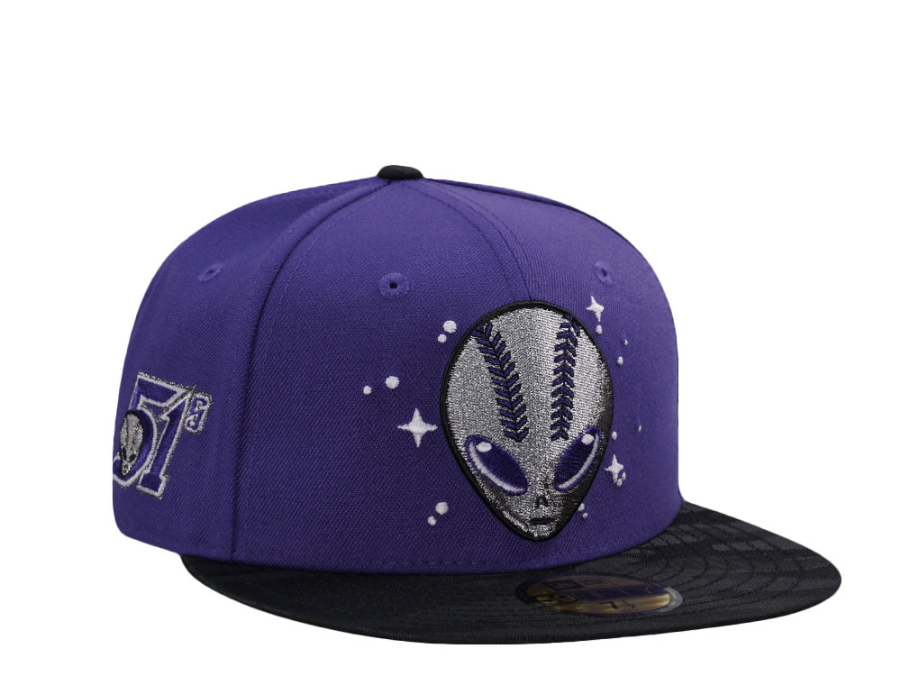 New Era Las Vegas 51s Midnight Camo Visor Purple Two Tone Edition 59Fifty Fitted Cap