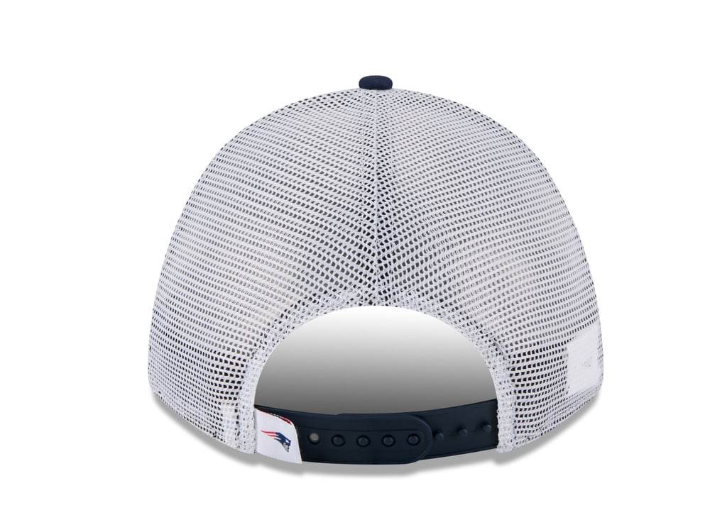 New Era New England Patriots Official Team Color Edition 9Forty M Crown A Frame Trucker Snapback Cap