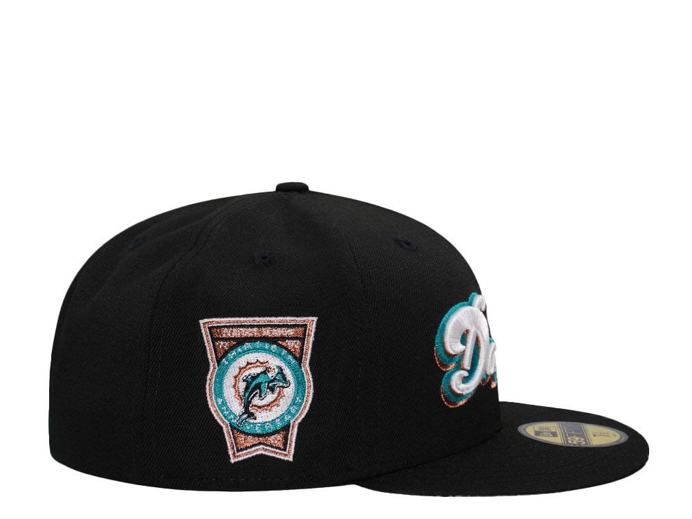 New Era Miami Dolphins Perfect Season Black Prime Edition 59Fifty Fitted Cap
