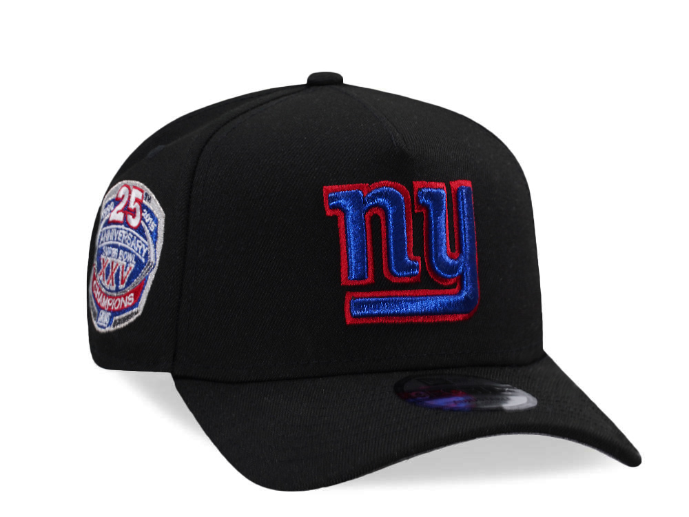 New Era New York Giants 25th Anniversary Black Prime Edition 9Forty A Frame Snapback Cap