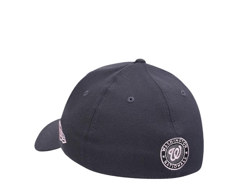 New Era Washington Nationals Gray and Pink Bloom Edition 39Thirty Stretch Cap