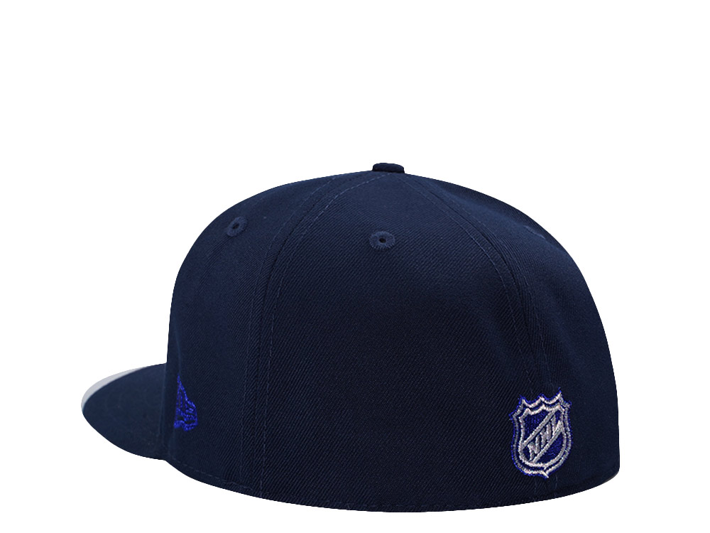 New Era Chicago Blackhawks 100th Anniversary Ocean Blue Prime Edition 59Fifty Fitted Cap