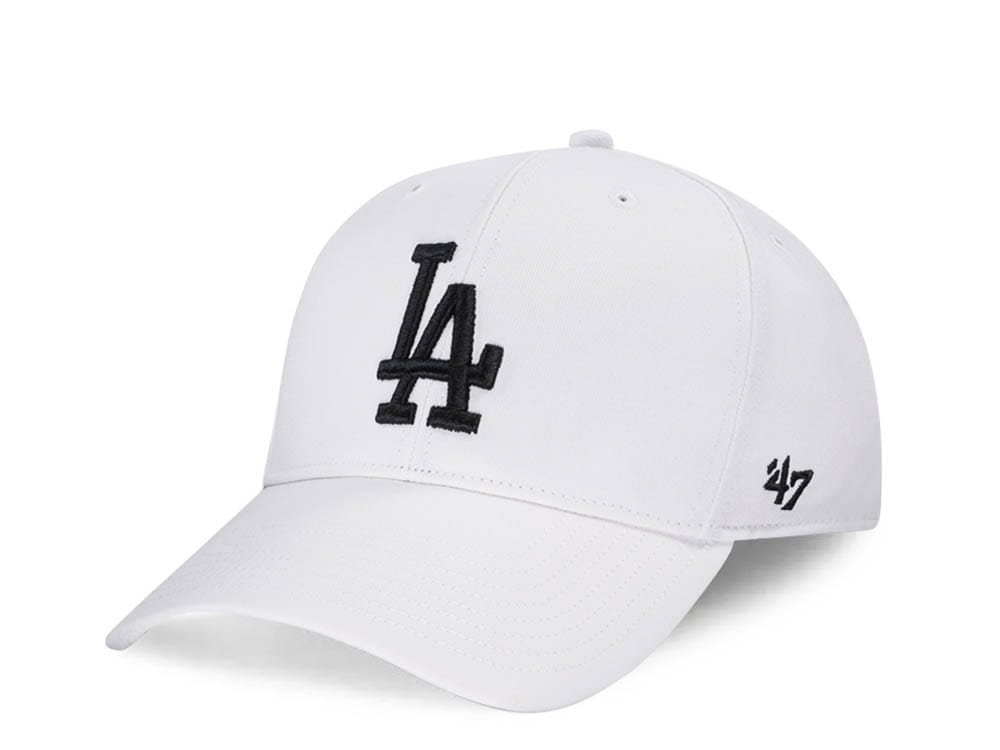 47Brand Los Angeles Dodgers White Raised Basic MVP Snapback Cap