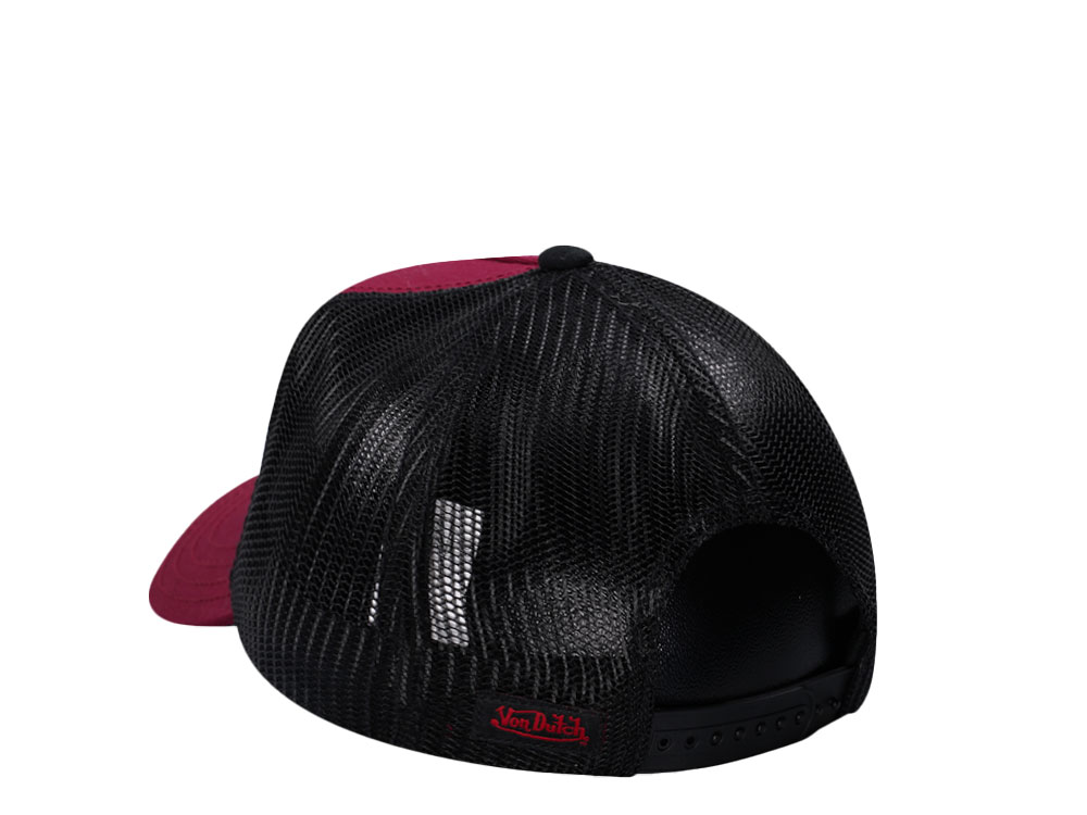 Von Dutch Burgundy Trucker Edition Snapback Cap