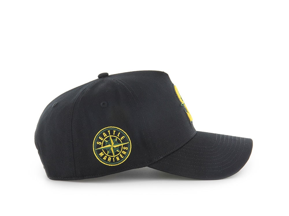 47Brand Seattle Mariners Cooperstown Black Edition MVP Snapback Cap