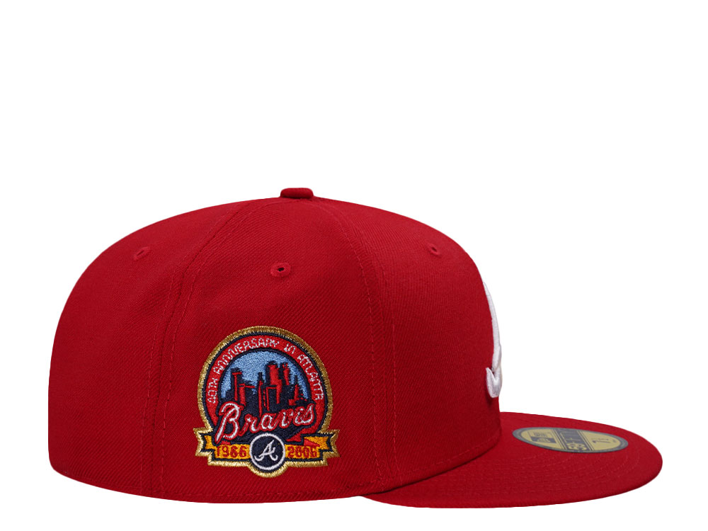 New Era Atlanta Braves 40th Anniversary Scarlet Wool Prime Edition 59Fifty Fitted Cap