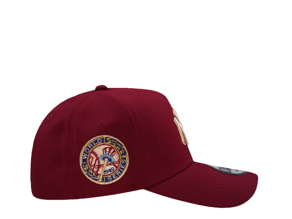 New Era New York Yankees World Series 1949 Cardinal Red Prime Edition 9Forty A Frame Snapback Cap
