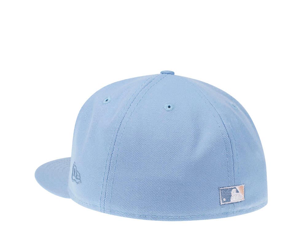 New Era Milwaukee Brewers 50th Anniversary Summer Sky Peach Edition 59Fifty Fitted Cap