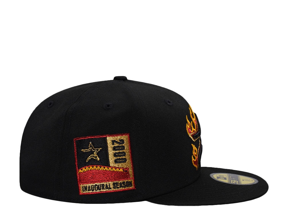 New Era Houston Astros Inaugural Season 2000 Flames Black Prime Edition 59Fifty Fitted Cap