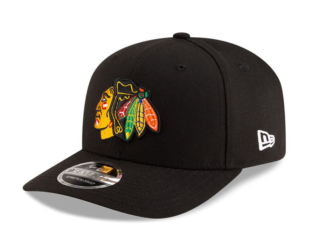 New Era Chicago Blackhawks Black NHL Team 9Seventy Stretch Snapback Cap