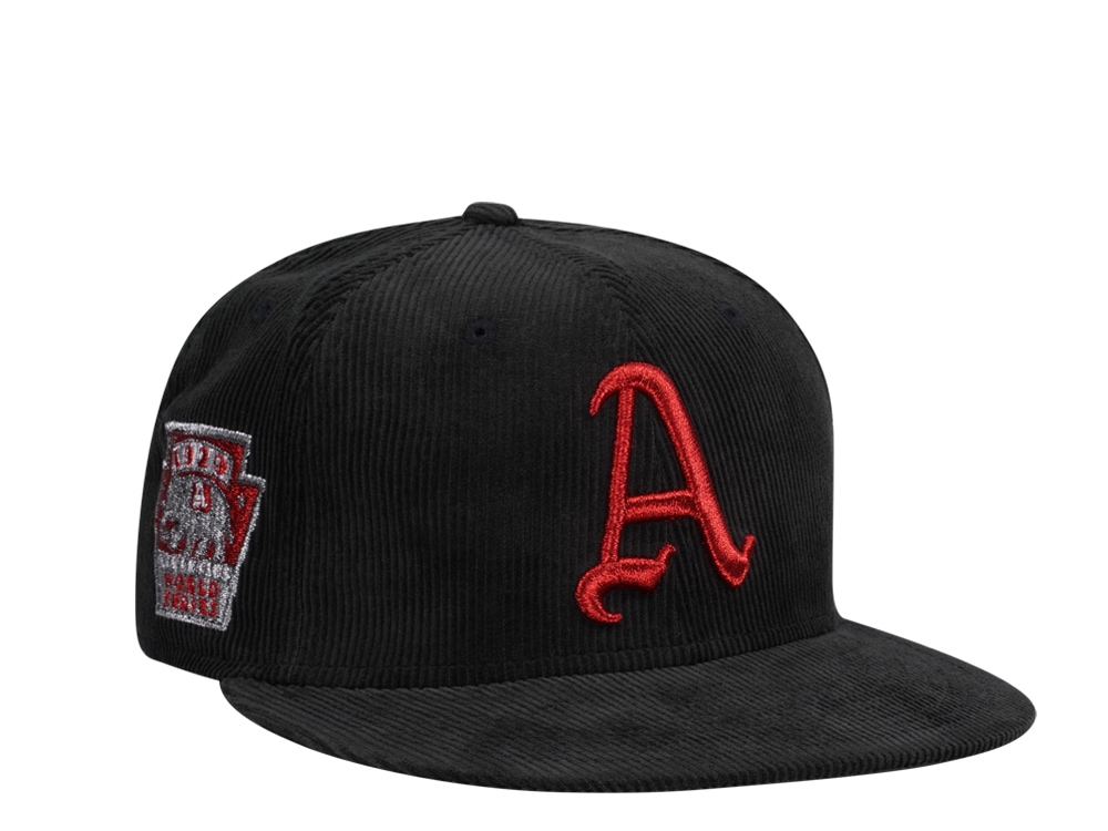 New Era Philadelphia Athletics World Series 1929 Liquid Metal Dark Side Cord Edition 59Fifty Fitted Cap