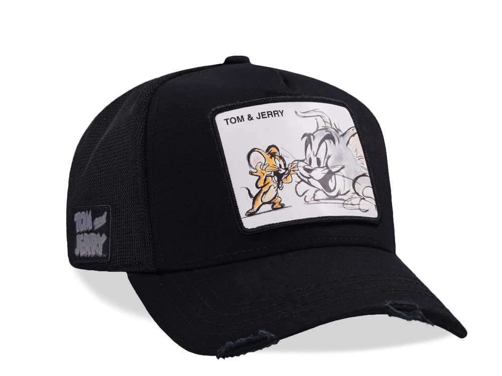 Capslab Tom & Jerry Black Trucker Snapback Cap