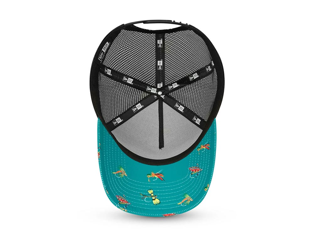 New Era Summer Fishing Petrol A Frame Trucker Snapback Cap