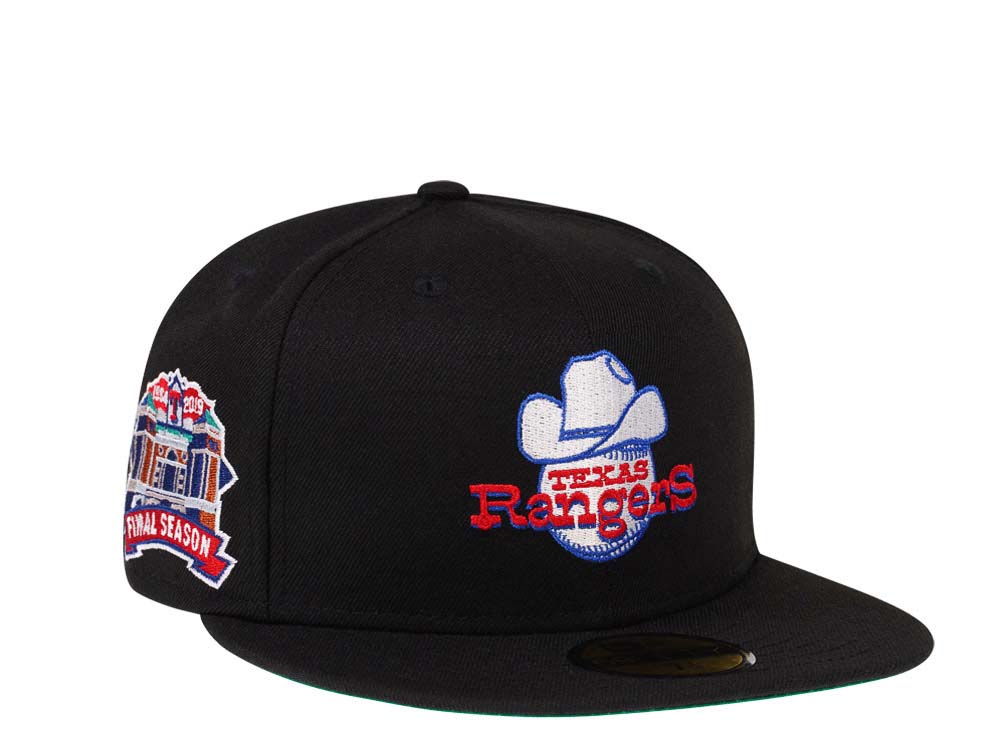 New Era Texas Rangers Final Seasons Black Throwback Edition 59Fifty Fitted Cap