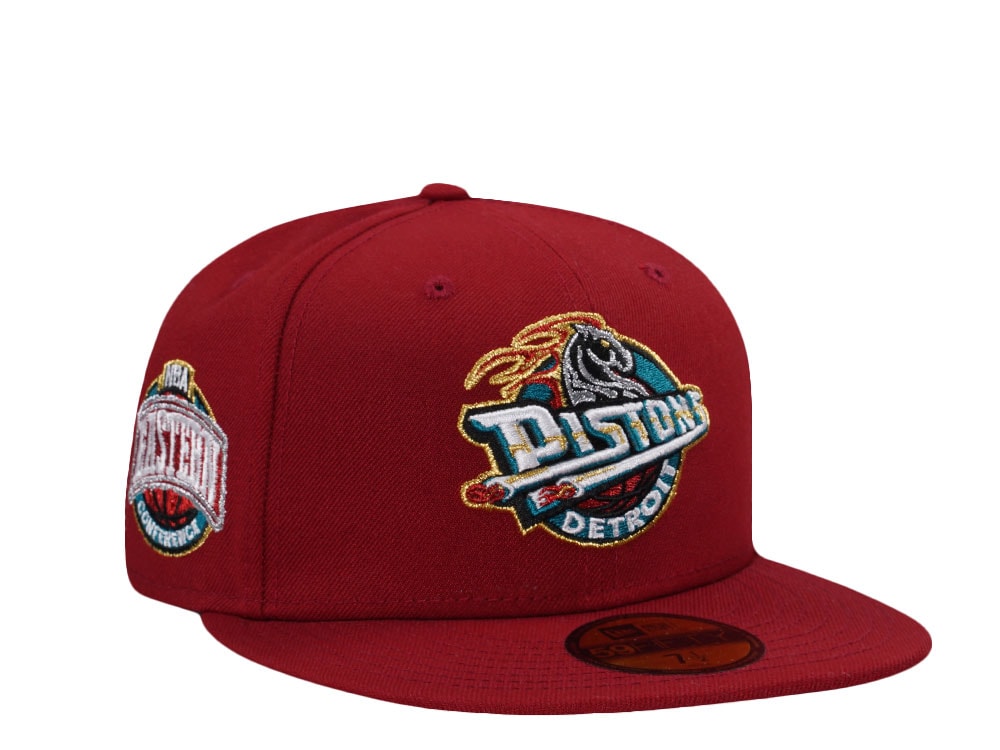 New Era Detroit Pistons Eastern Conference Red Prime Edition 59Fifty Fitted Cap