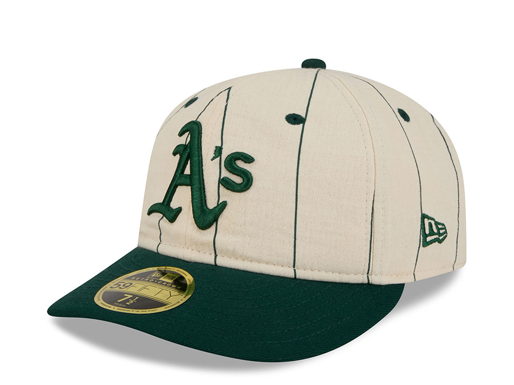 New Era Oakland Athletics Linen Two Tone Edition 59Fifty Retro Crown Fitted Cap