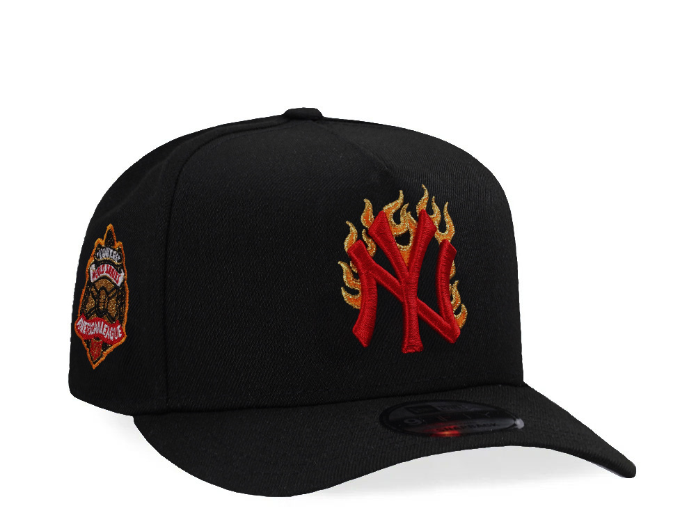 New Era New York Yankees World Series 1927 Flame Black Prime Edition 9Fifty A Frame Snapback Cap