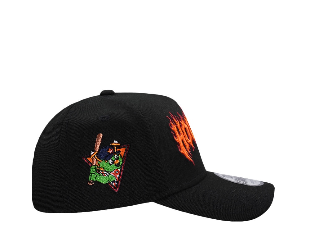 New Era Houston Astros Flames Black Prime Edition 9Forty A Frame Snapback Cap