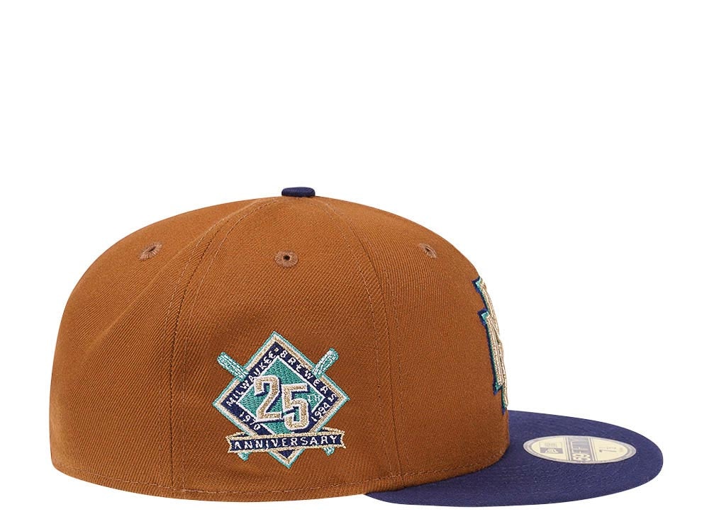 New Era Milwaukee Brewers 25th Anniversary Bourbon Prime Two Tone Edition 59Fifty Fitted Cap