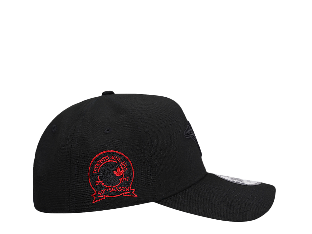 New Era Toronto Blue Jays 40th Anniversary Black and Red 9Forty A Frame Snapback Cap